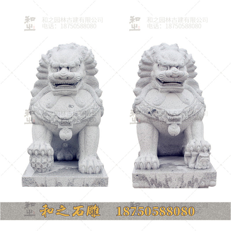 石雕抱鼓狮子