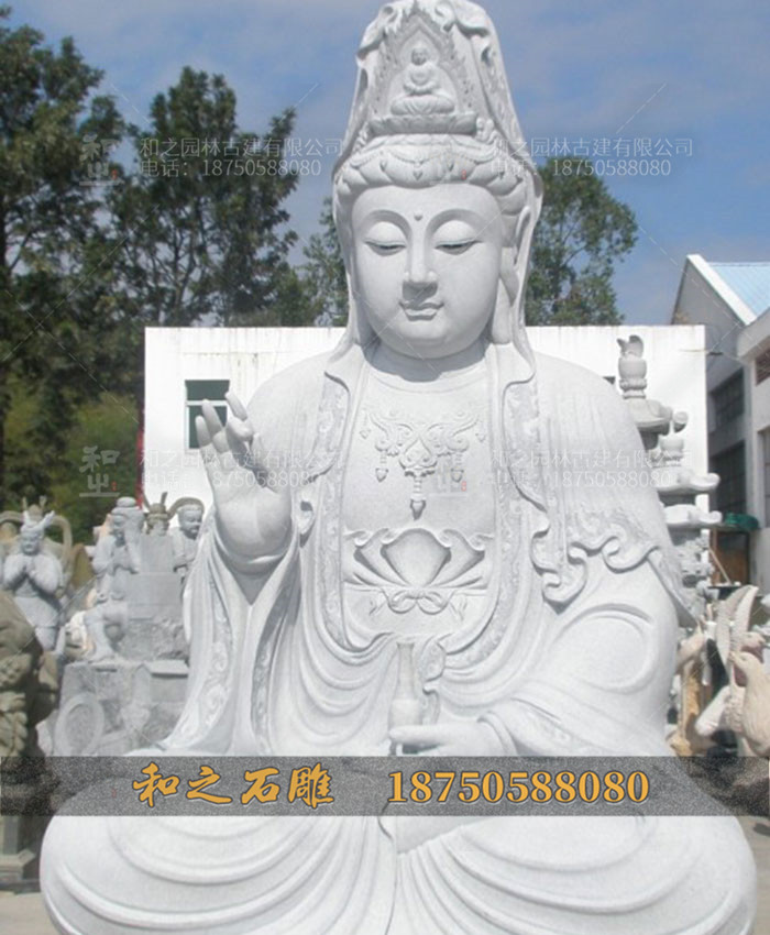 花岗岩大型观音菩萨石雕 花岗岩大型观音菩萨石雕