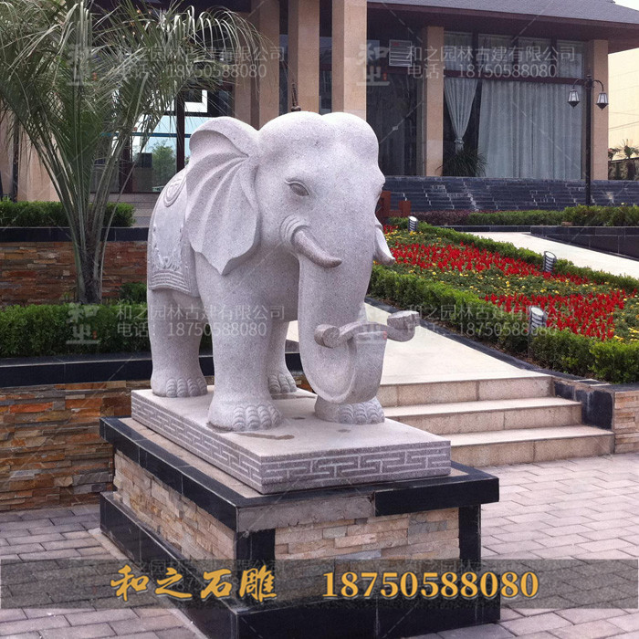 平安石雕大象