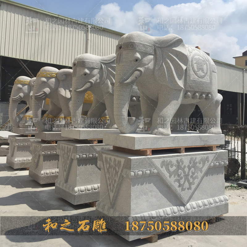 大象石雕图片
