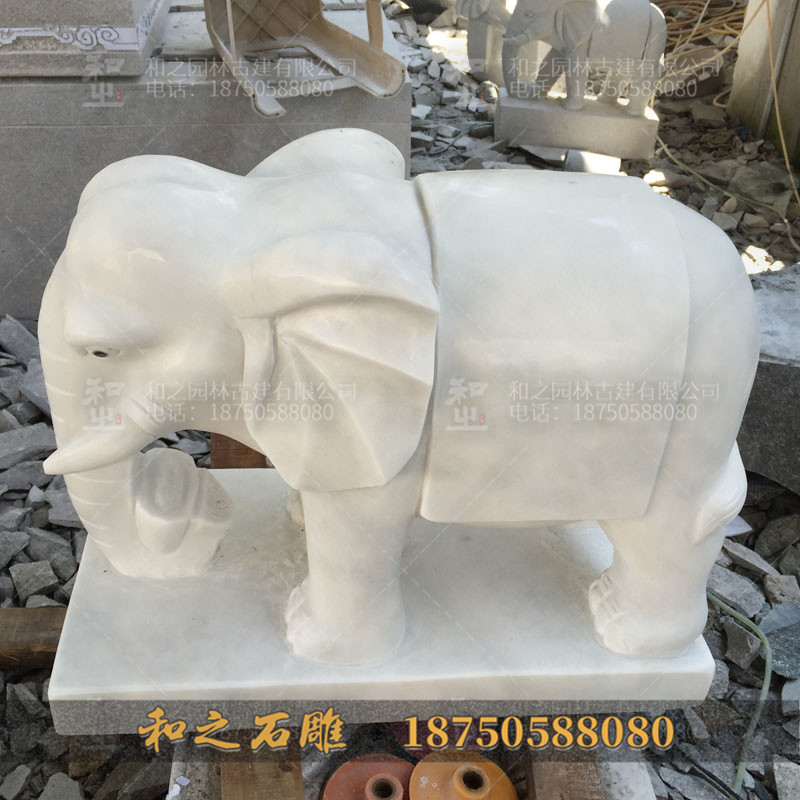 汉白玉雕刻大象