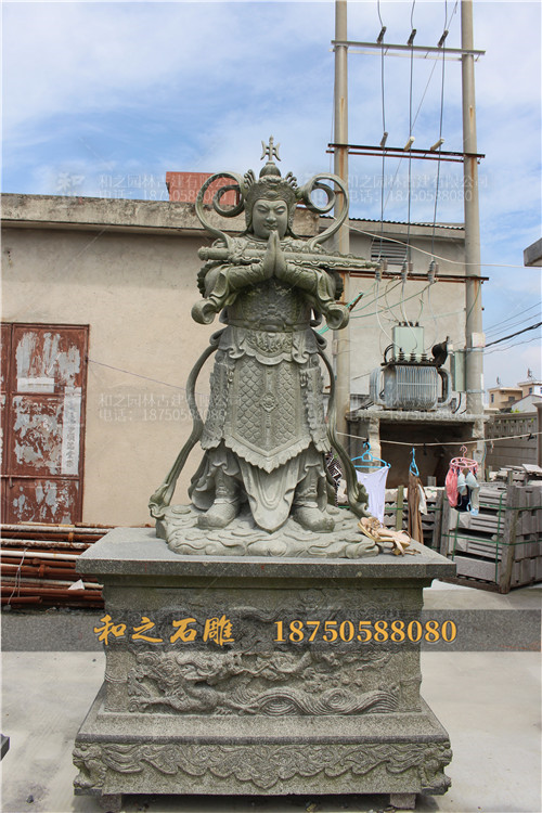 青石韦驮菩萨像