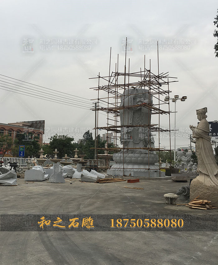 四面观音拼装现场