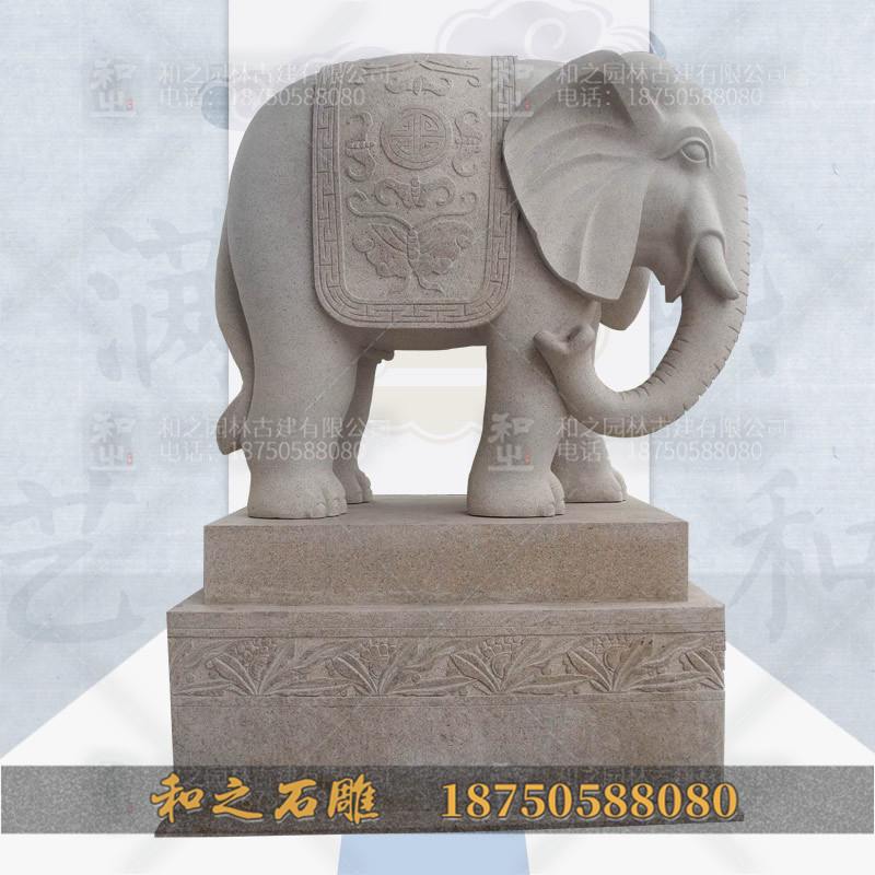 大象石雕寓意