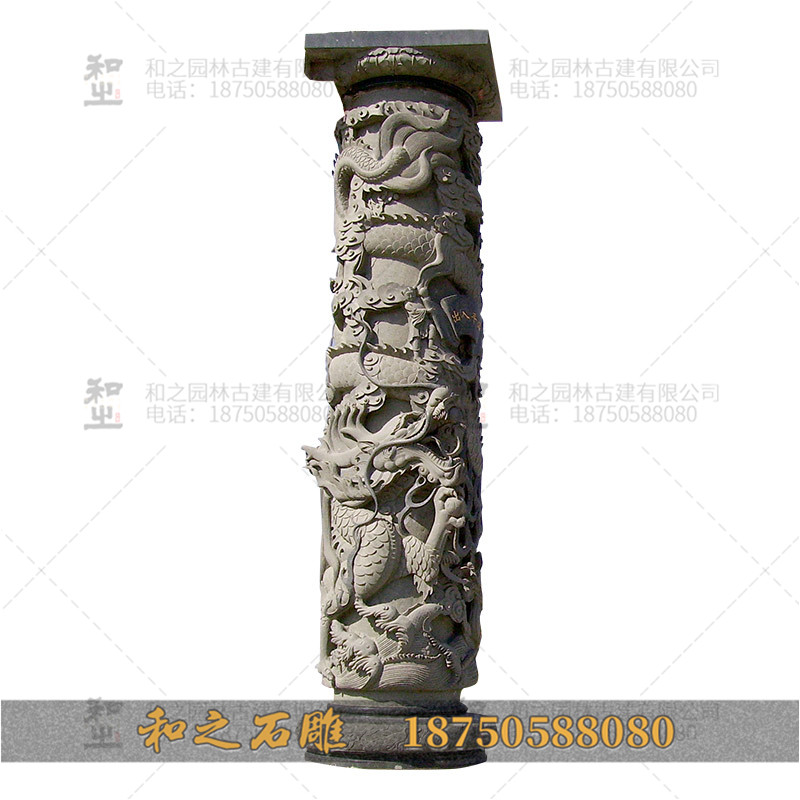 石雕龙柱 石雕龙柱