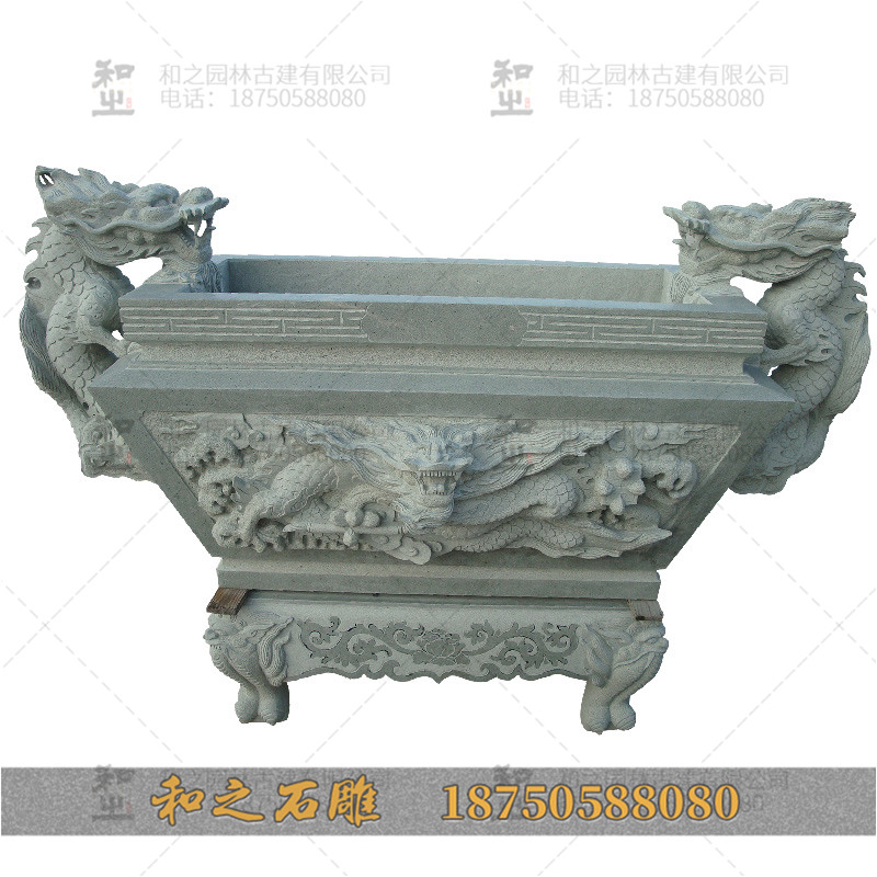 方形石雕香炉 方形石雕香炉