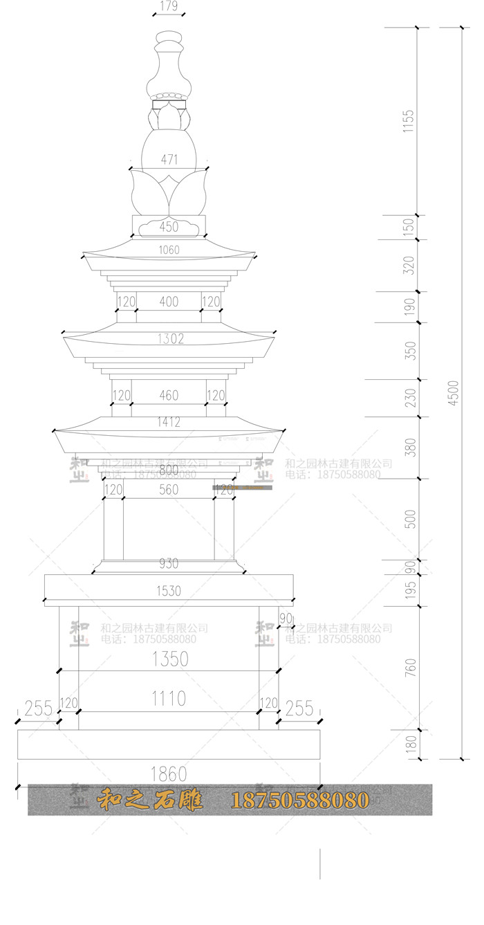 佛塔设计图 佛塔设计图