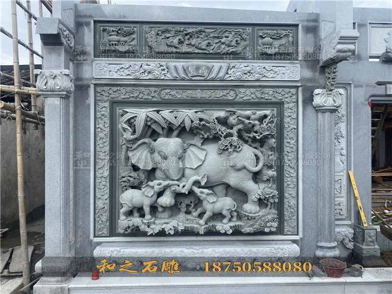 大象浮雕璧堵