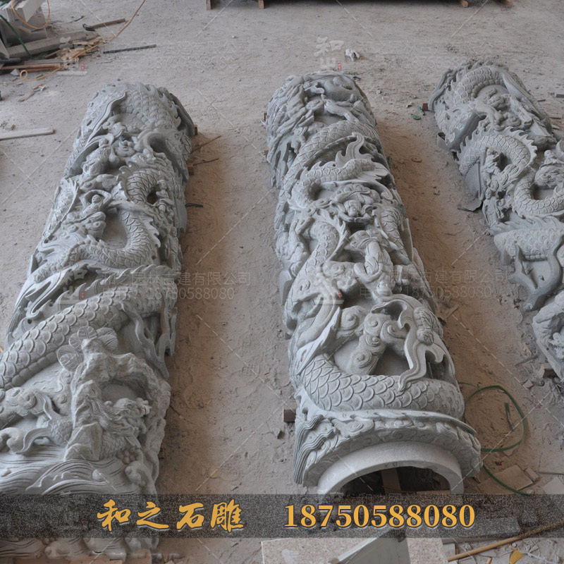 石雕龙柱加工 石雕龙柱加工