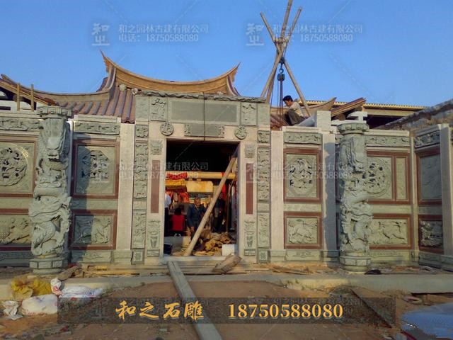 祠堂外墙浮雕