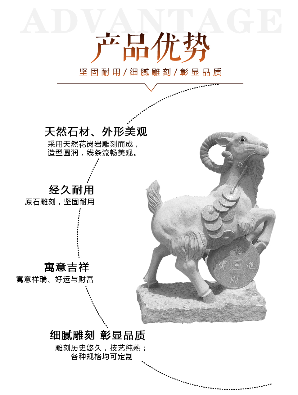 石雕羊雕塑
