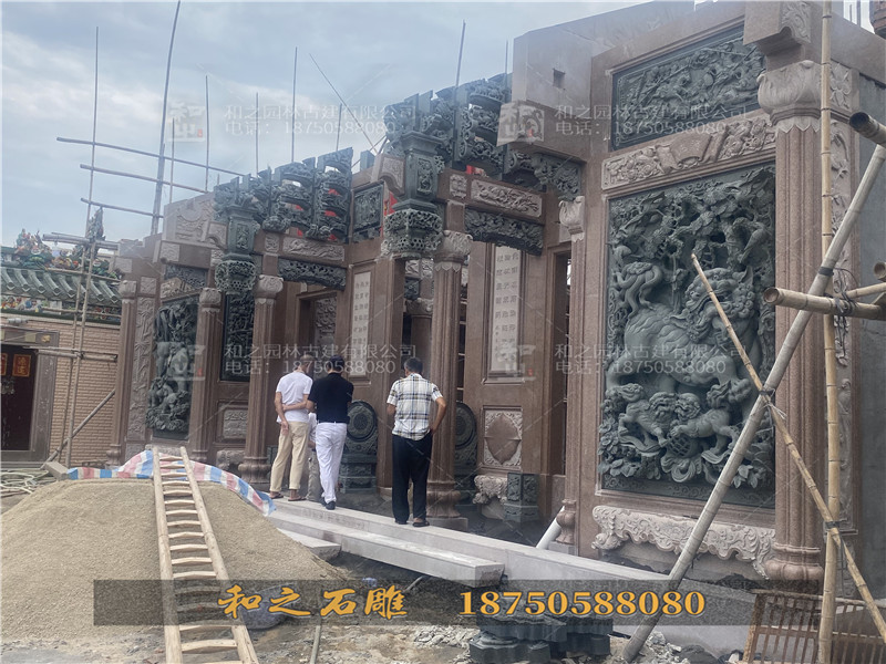祠堂石雕浮雕墙