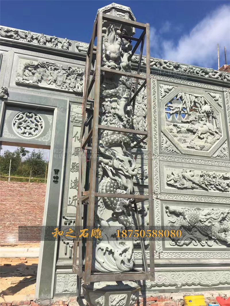 寺庙龙柱 寺庙龙柱