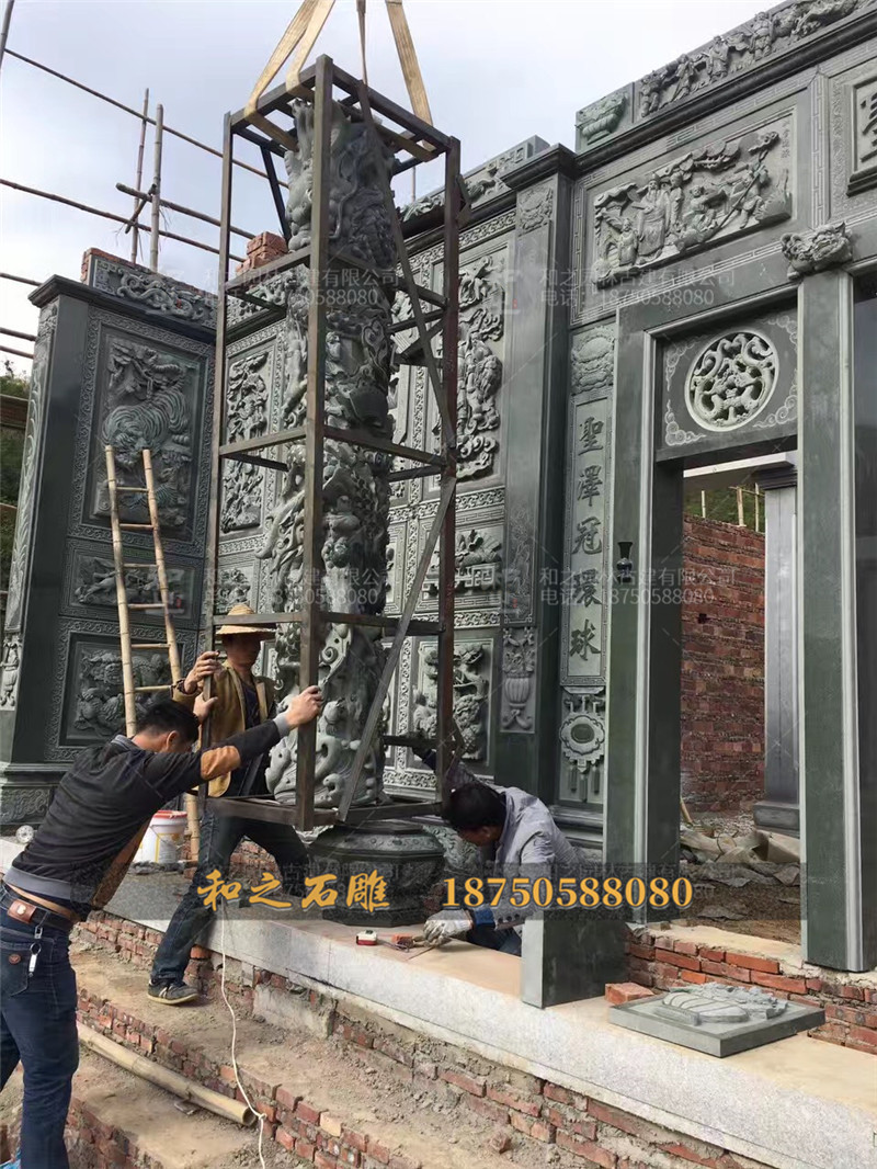 寺庙石雕龙柱 寺庙石雕龙柱