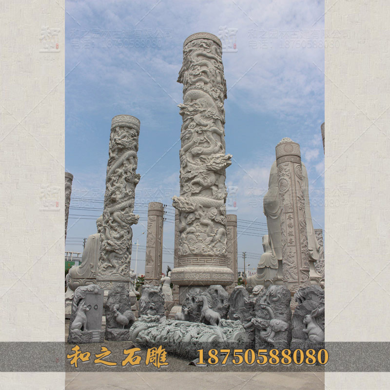 花岗岩龙柱 花岗岩龙柱