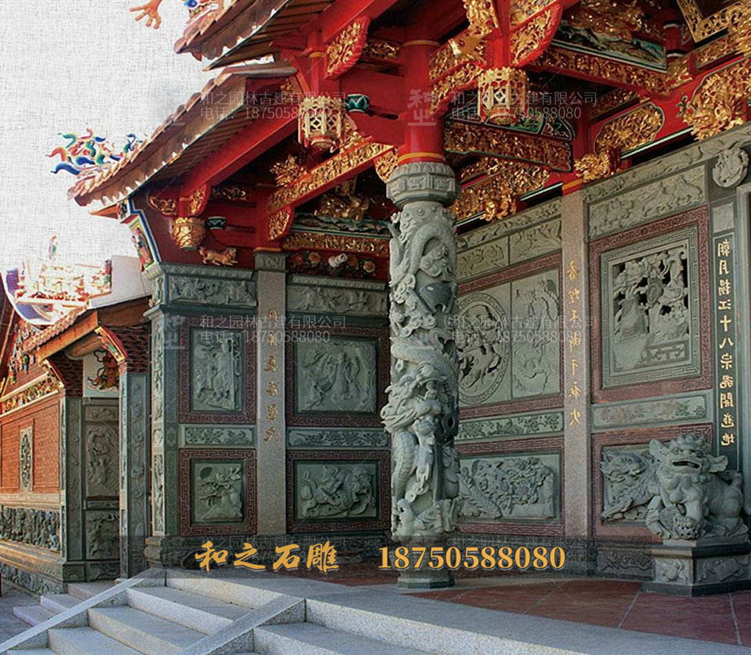 青石龙柱 青石龙柱