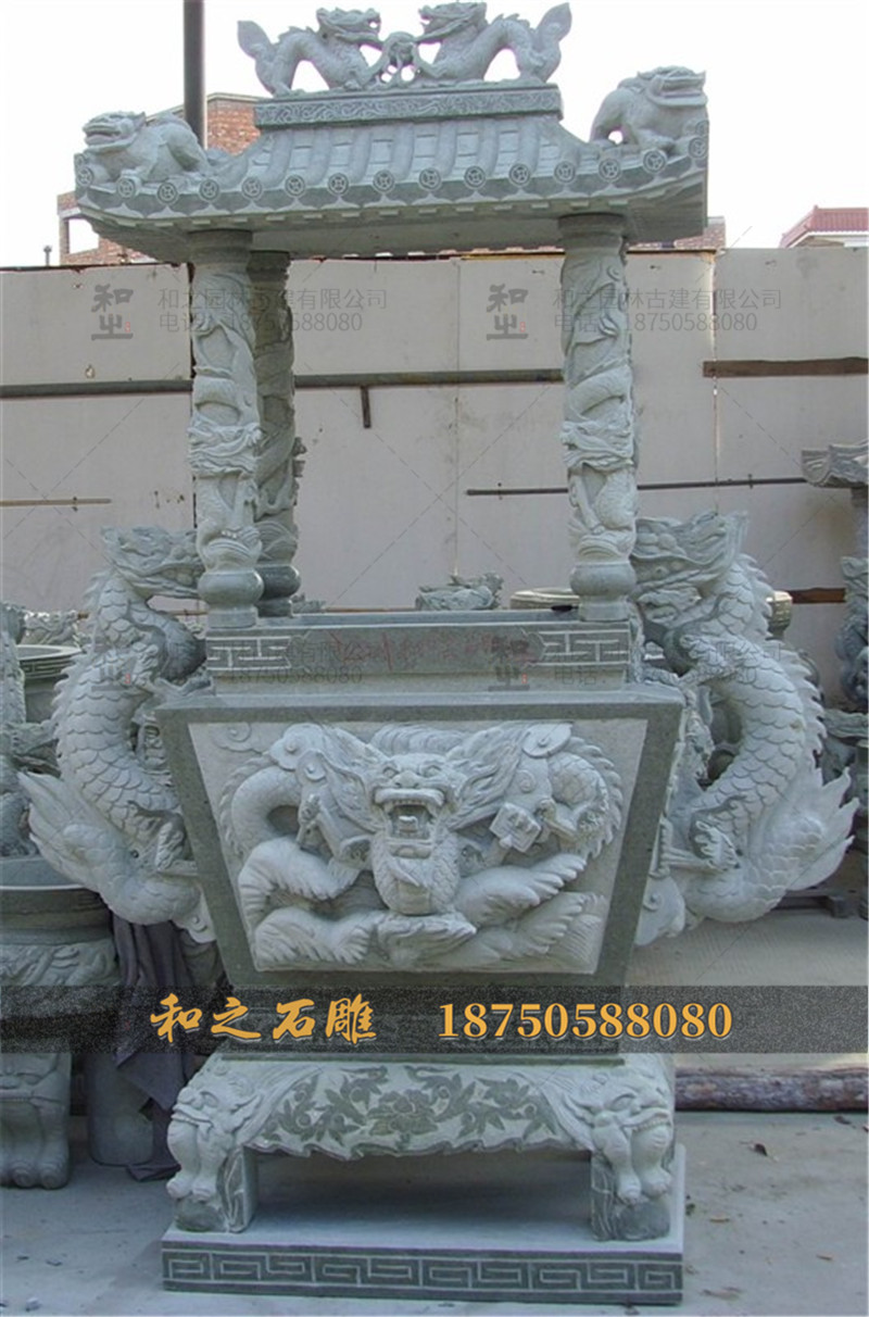 石雕方形香炉 石雕方形香炉